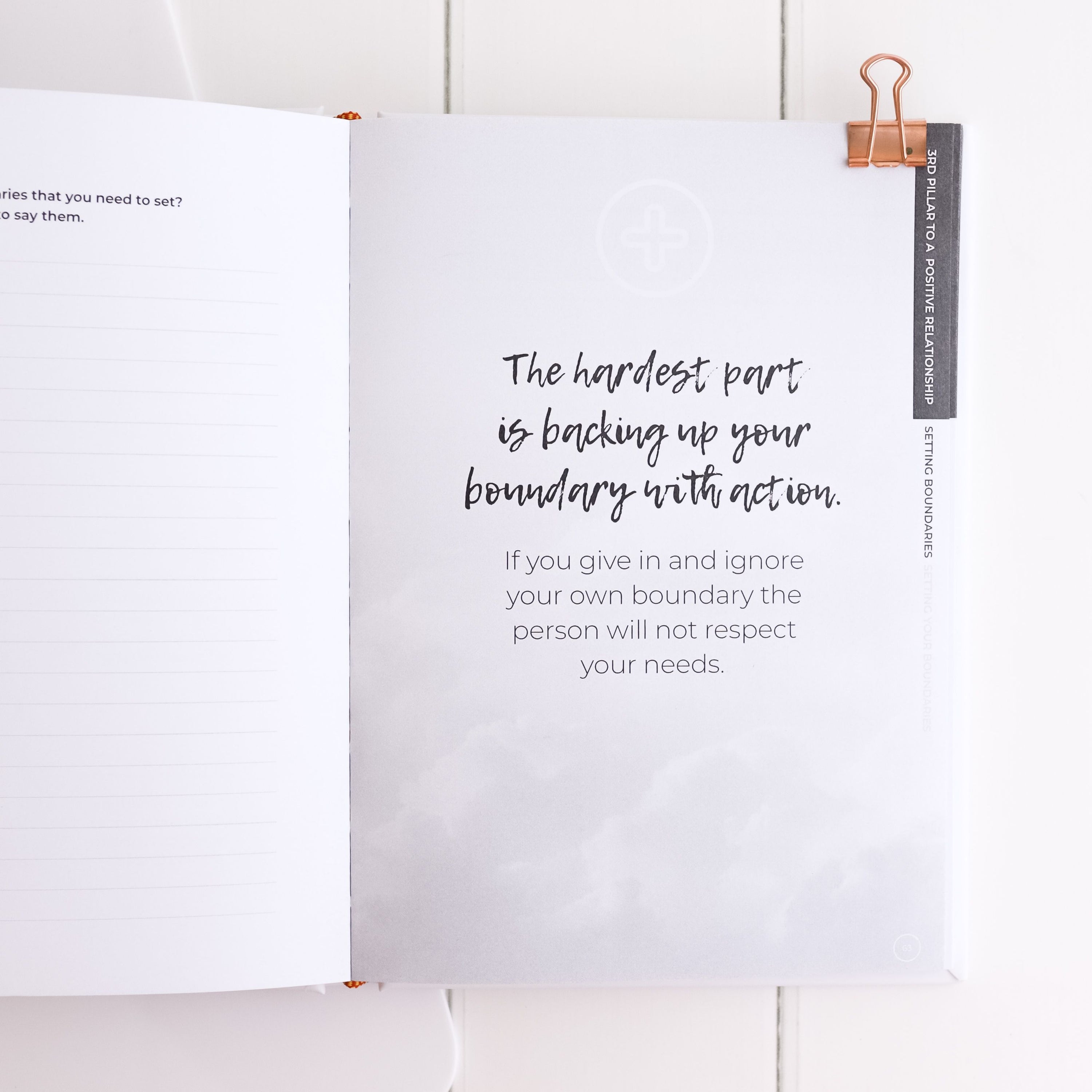 One. Plus One. Workbook and Journal, a hardcover guide for enhancing emotional intelligence and communication in relationships.