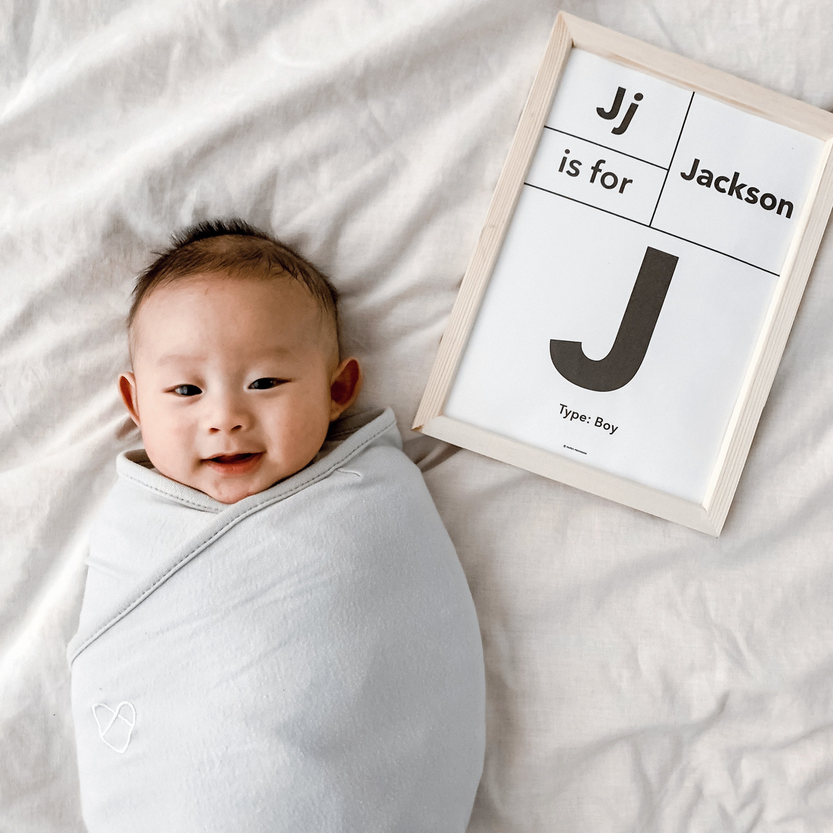 Personalised Typo Initial Avenir print featuring a child's initial in a stylish design, perfect for nursery or bedroom decor.