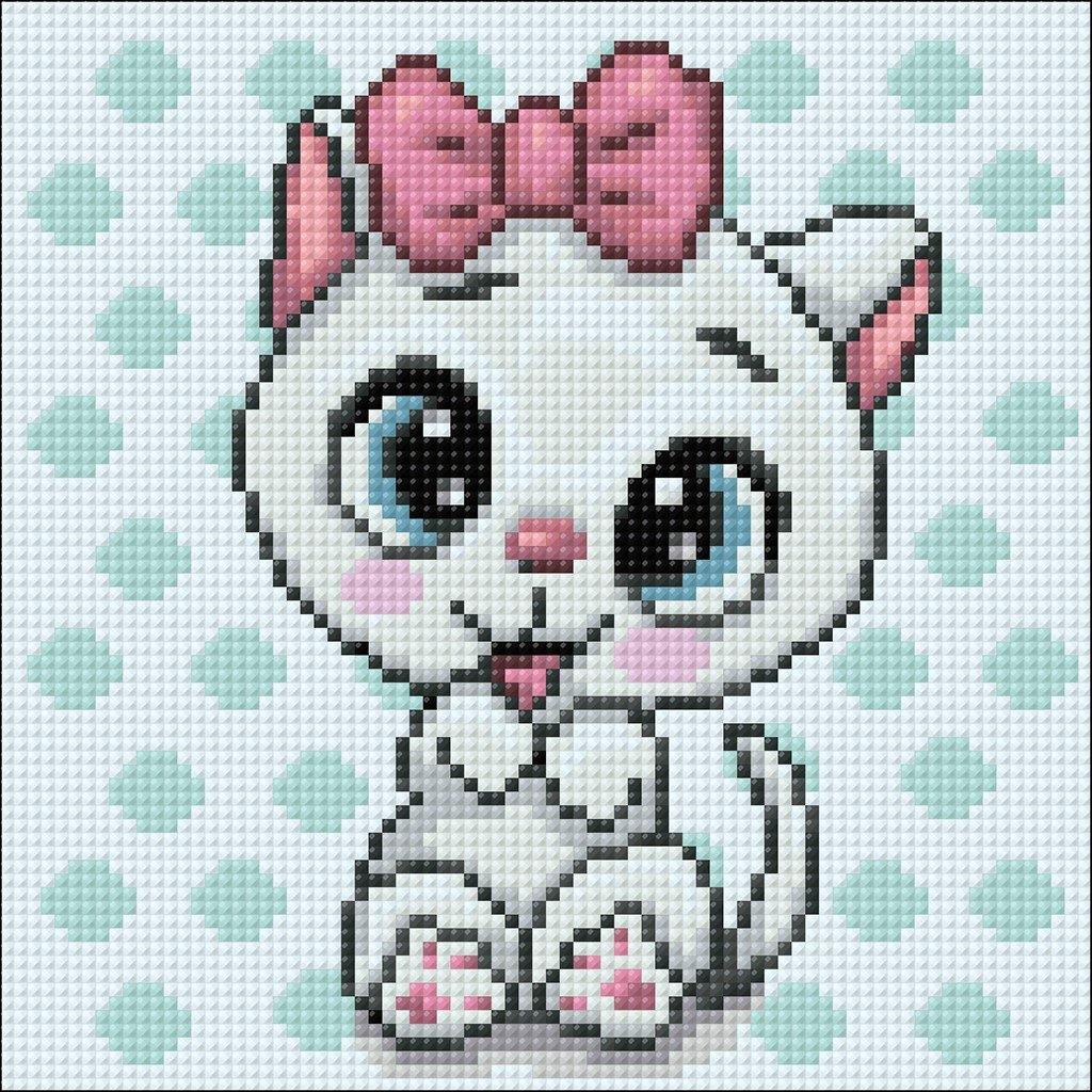 Pink Nose CS2474 Diamond Painting Kit with square acrylic diamonds and crafting tools, beautifully packaged.