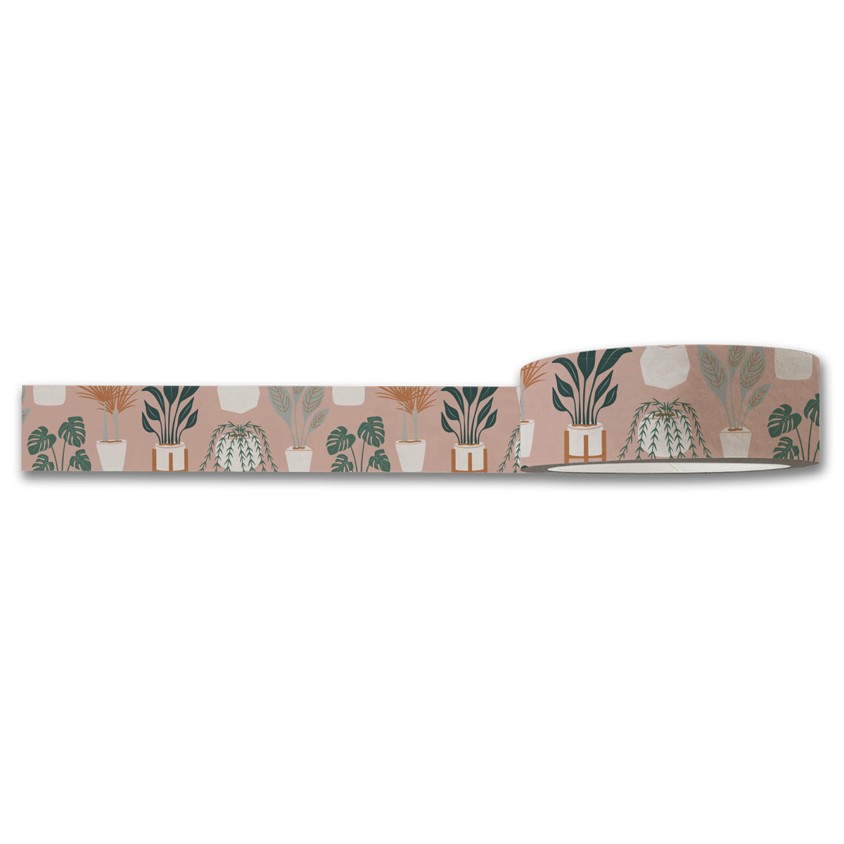 A roll of Plant Lover Washi Tape featuring beautiful plant designs, perfect for crafting and stationery.