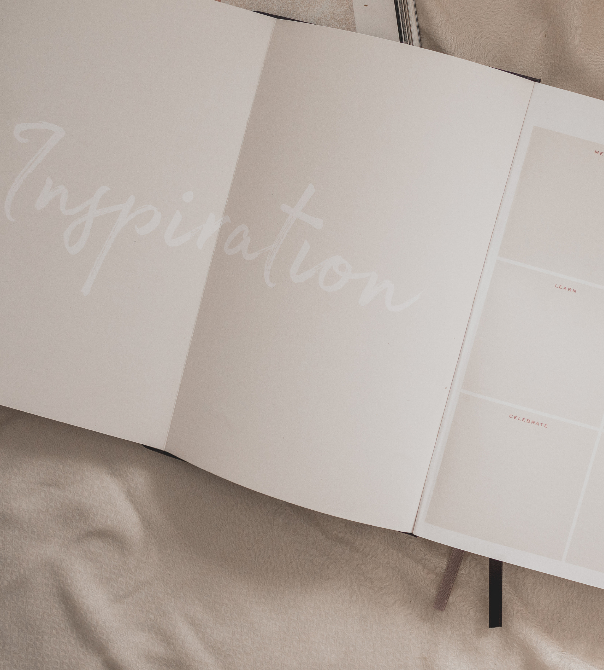 Ponderlily Weekly Planner 2023 in Midnight Blue with copper foil lettering, showcasing its elegant design and eco-friendly materials.