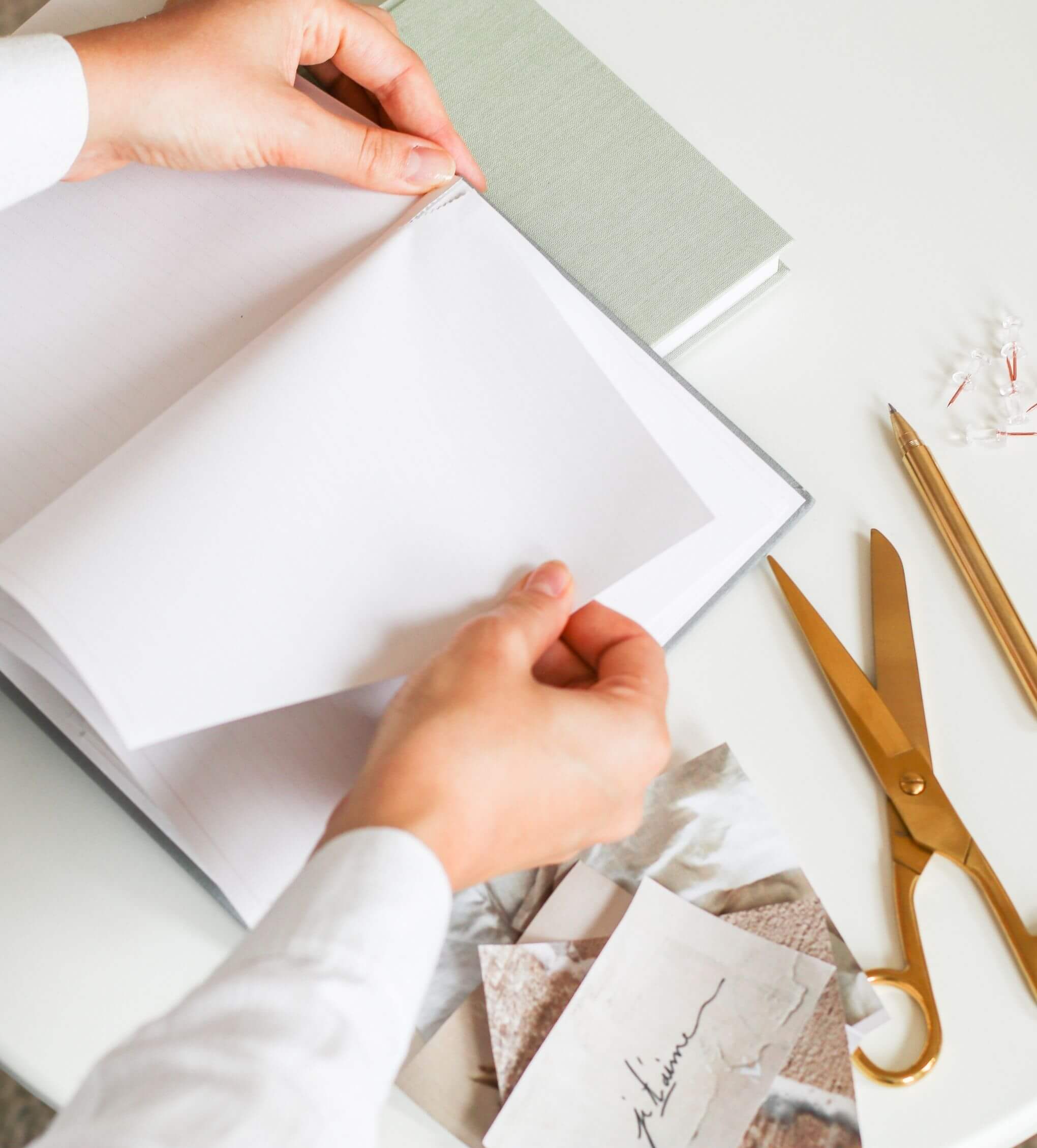 Ponderlily Weekly Planner 2023 in olive green with fabric cover, featuring inspirational quotes and organized sections for goals and notes.