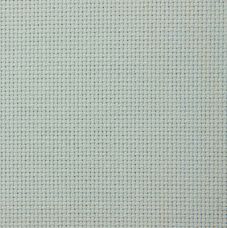 Precut Zweigart Fein-Aida 18 ct. fabric in Confederate Grey, showcasing its soft texture and precise weave.
