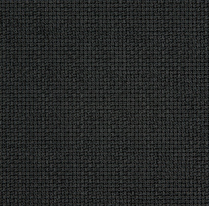 Precut Zweigart Fein-Aida 18 ct. fabric in black, measuring 48x53 cm, ideal for embroidery projects.