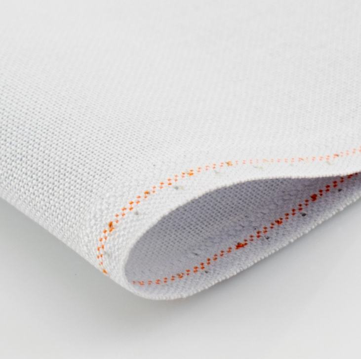 Precut Zweigart Murano 3984/7011 Silvery Moon canvas showcasing its soft texture and elegant color.