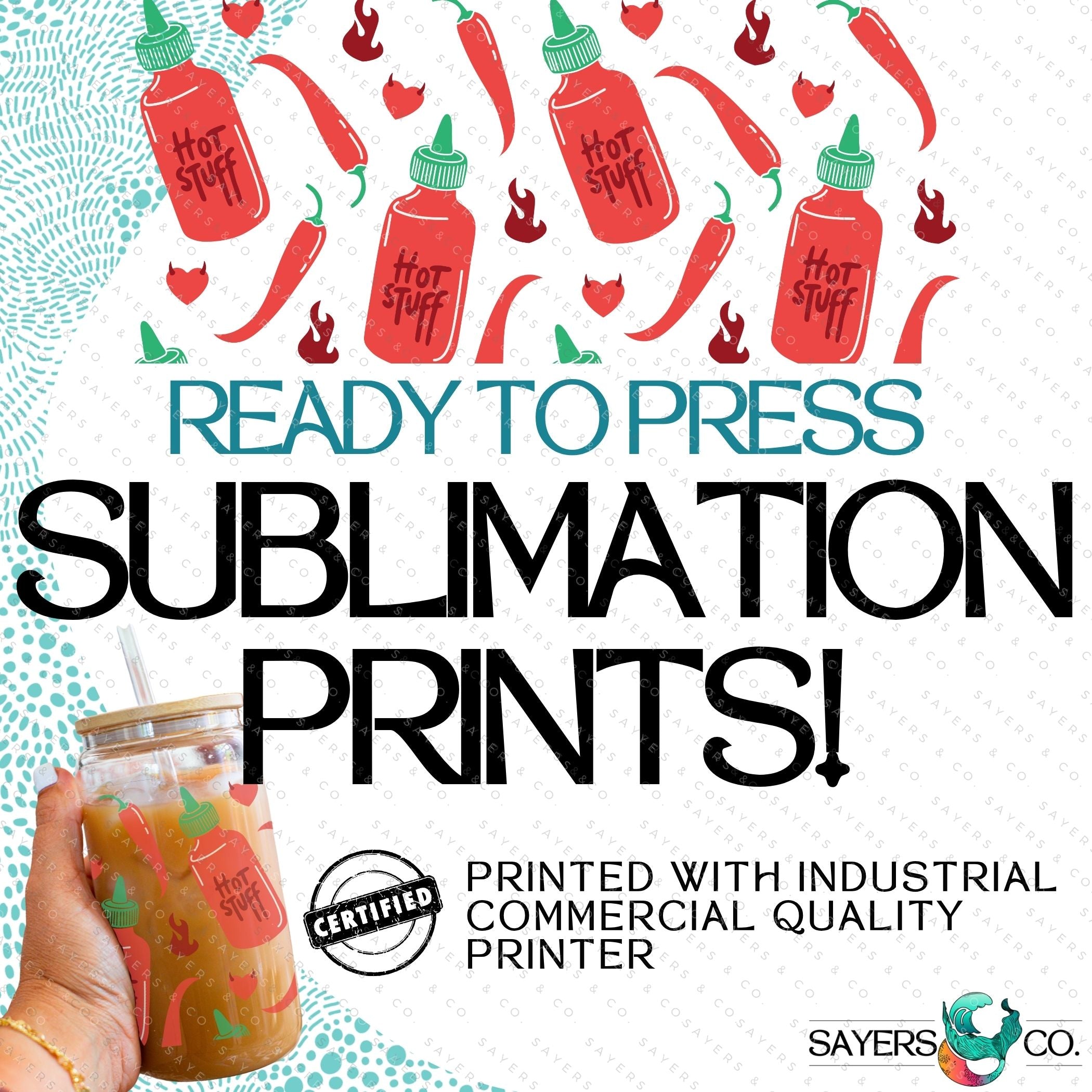 PRINTED sublimation transfer featuring a cute Valentine's design for custom cup creation, showcasing vibrant colors and heart motifs.