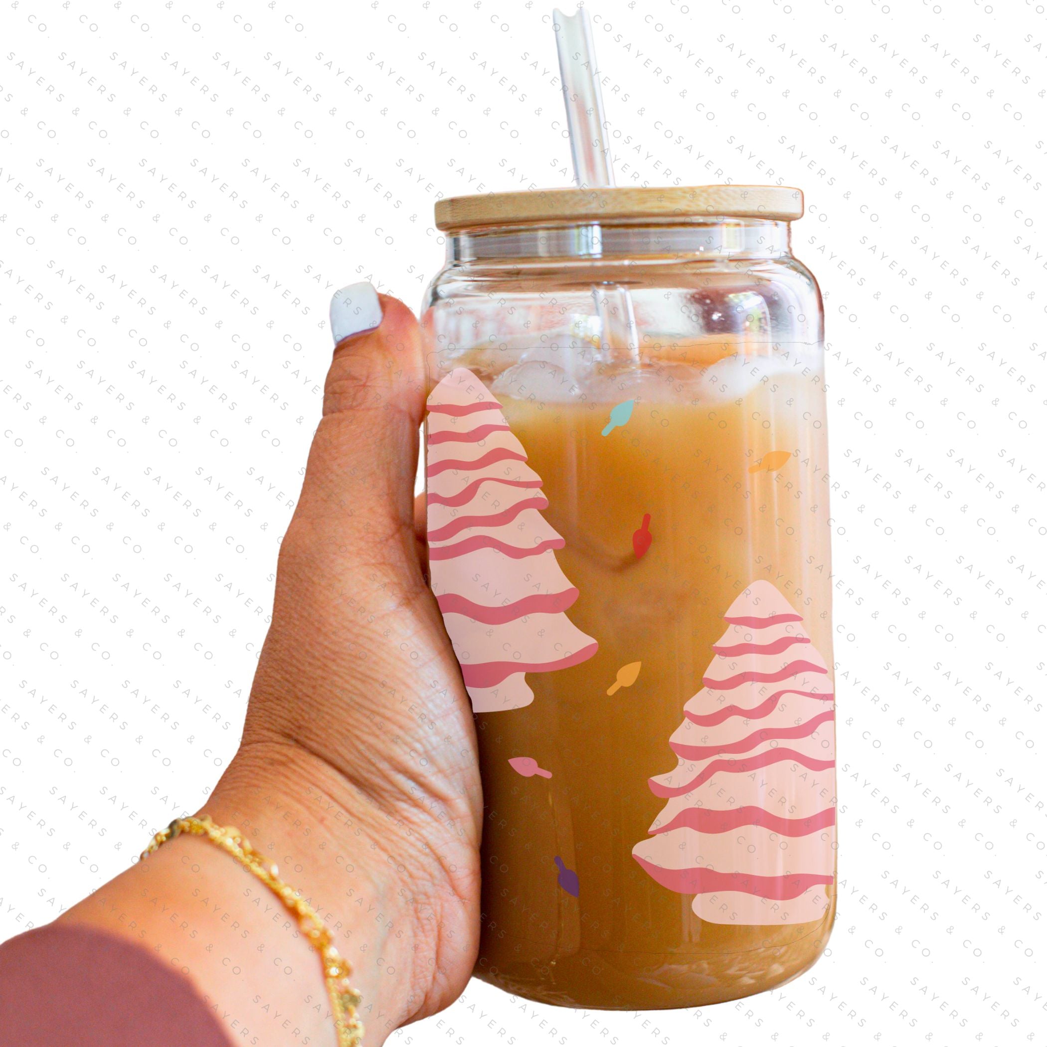 PRINTED Sublimation Transfer featuring Milk Milk Sugar design for Christmas cups, showcasing vibrant colors and festive elements.