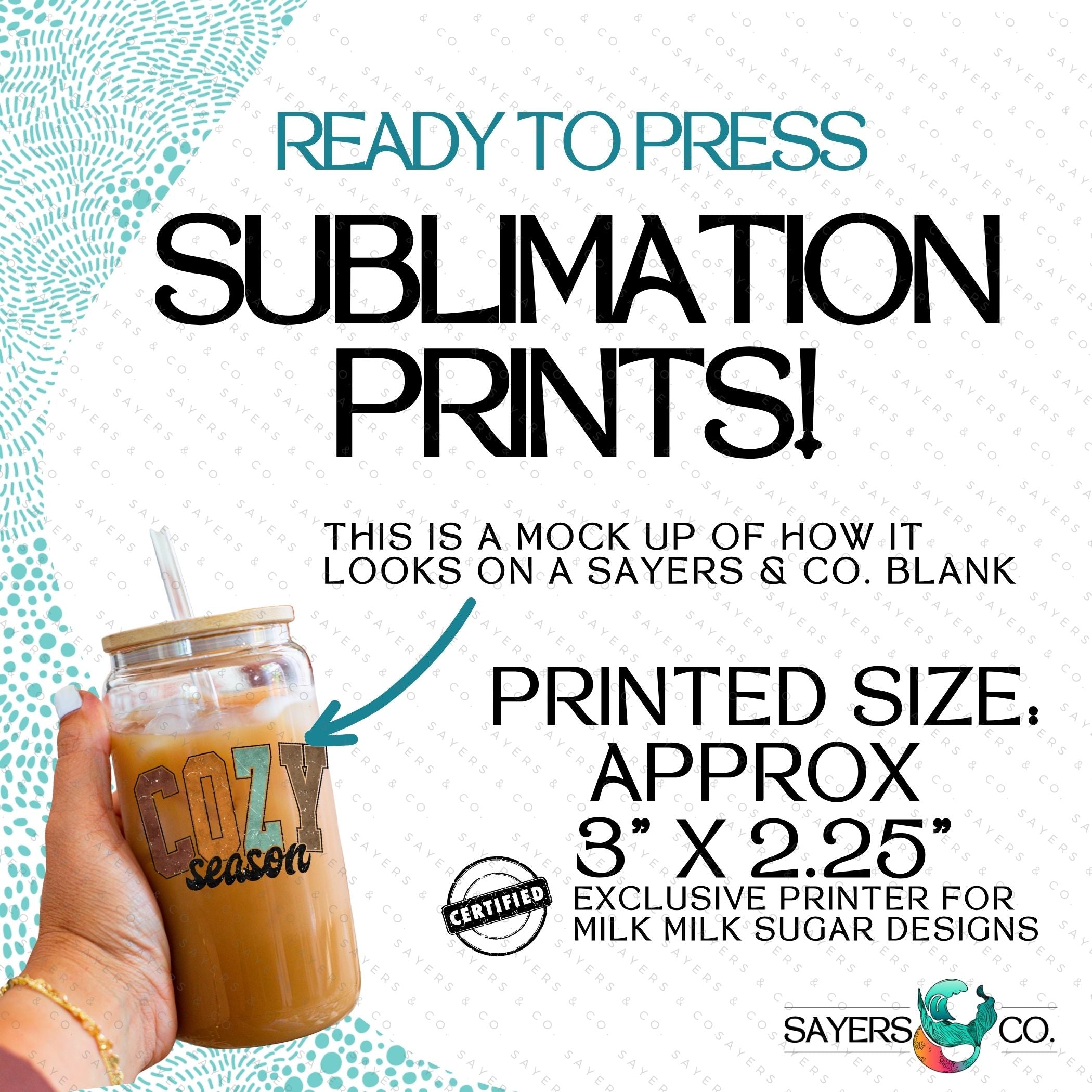 Cozy Season 16oz tumbler featuring printed sublimation transfer design with autumn vibes.