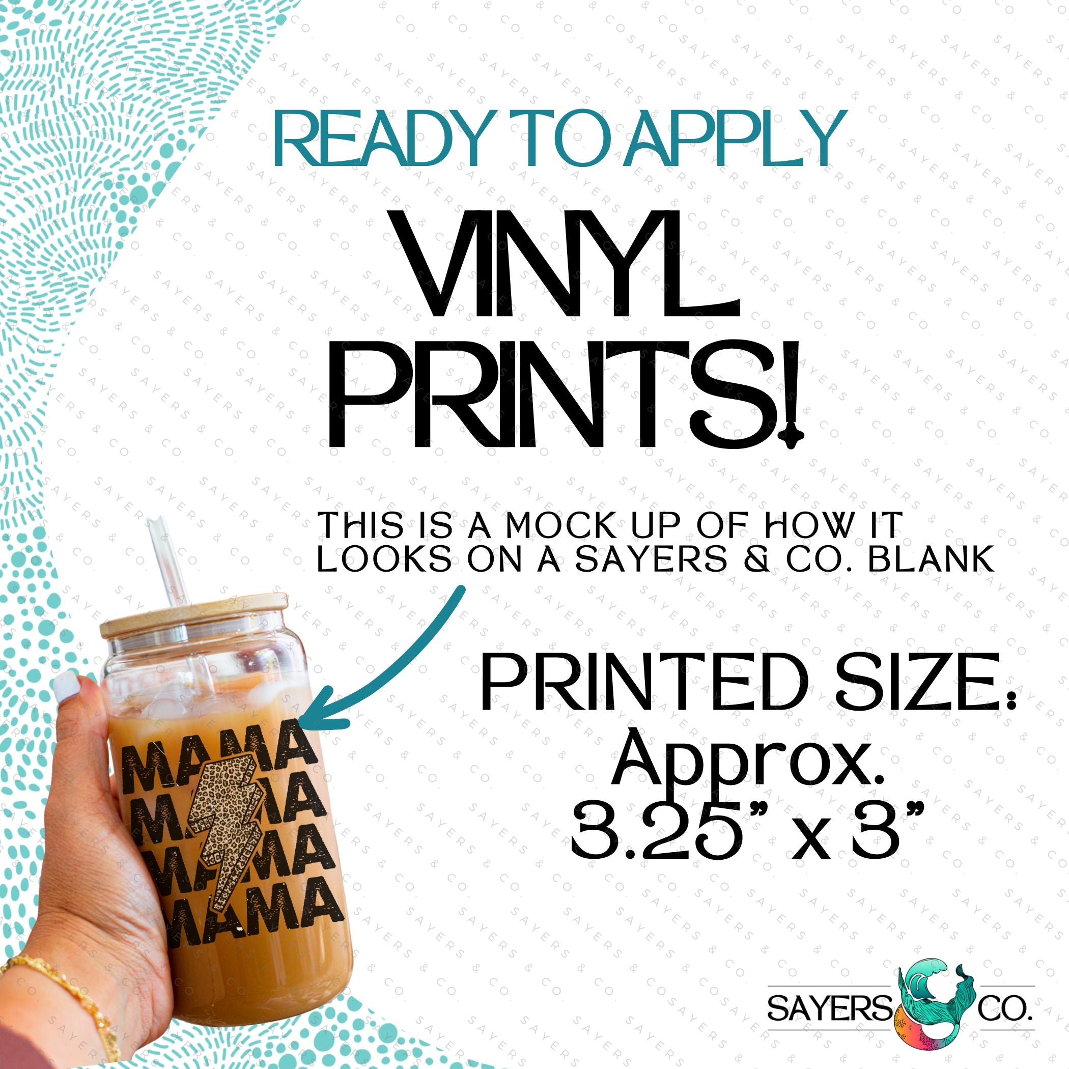 Mama Leopard Bolt 16oz sublimation transfer design on a tumbler, showcasing vibrant colors and unique leopard print pattern.