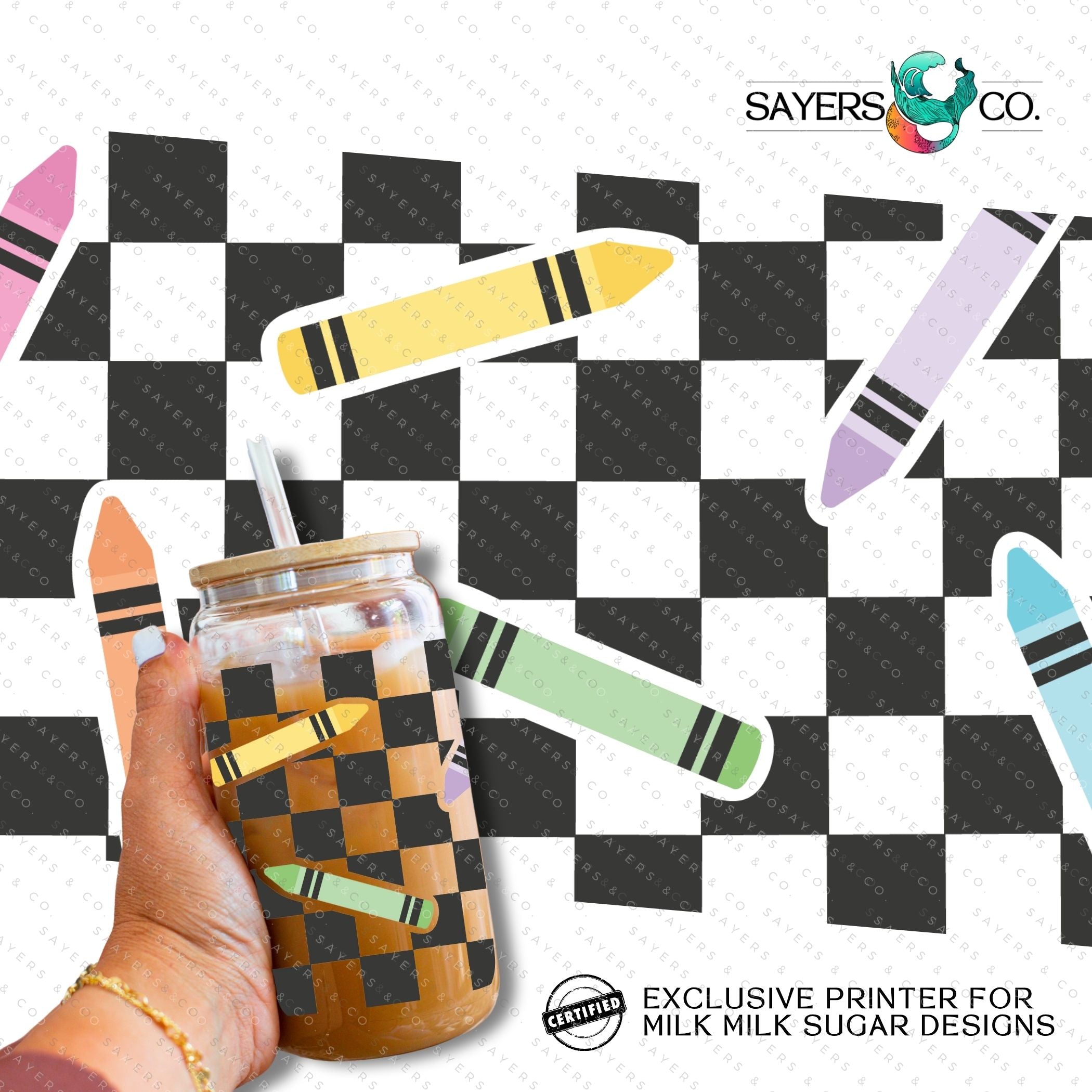 PRINTED Sublimation Transfer or Vinyl Print featuring Milk Milk Sugar Certified design, ideal for tumblers and various surfaces.