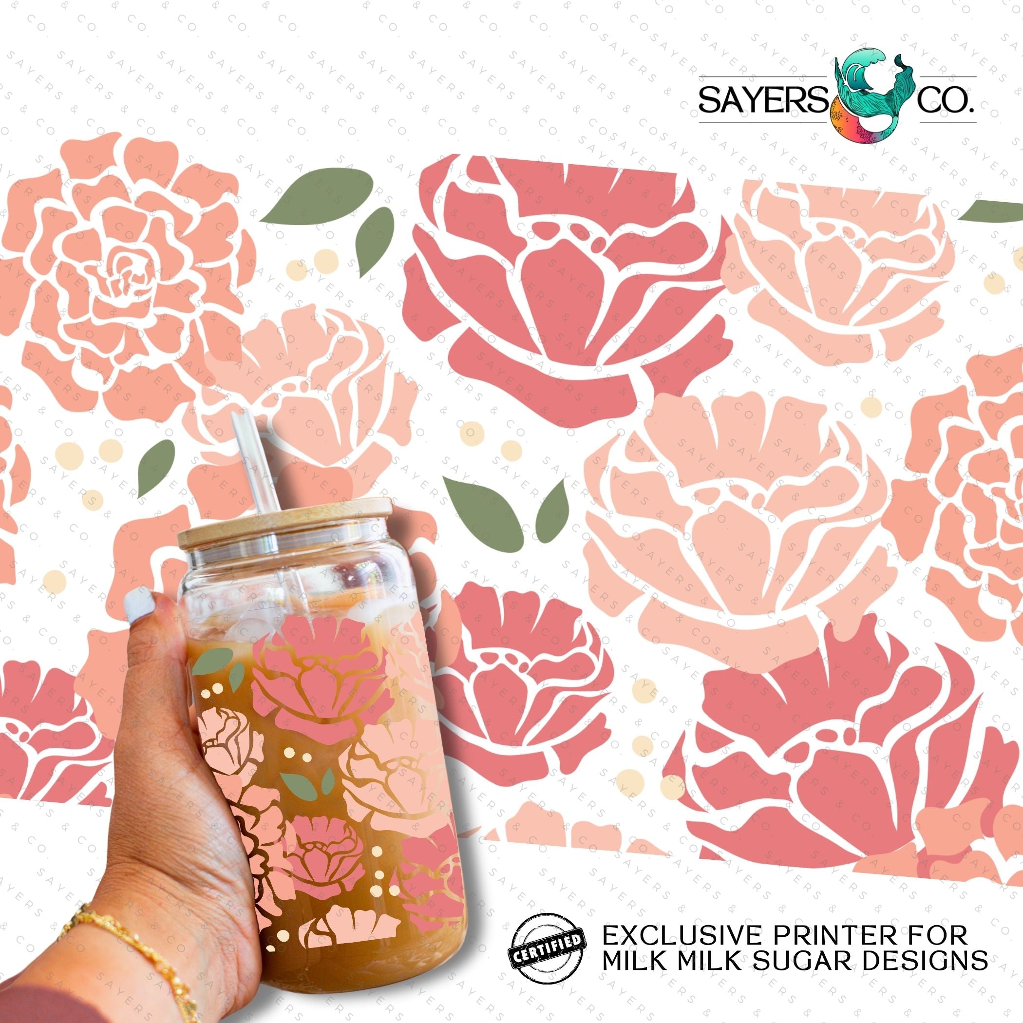 PRINTED Sublimation Transfer or Vinyl Print featuring Milk Milk Sugar Certified design, ideal for tumblers and various surfaces.