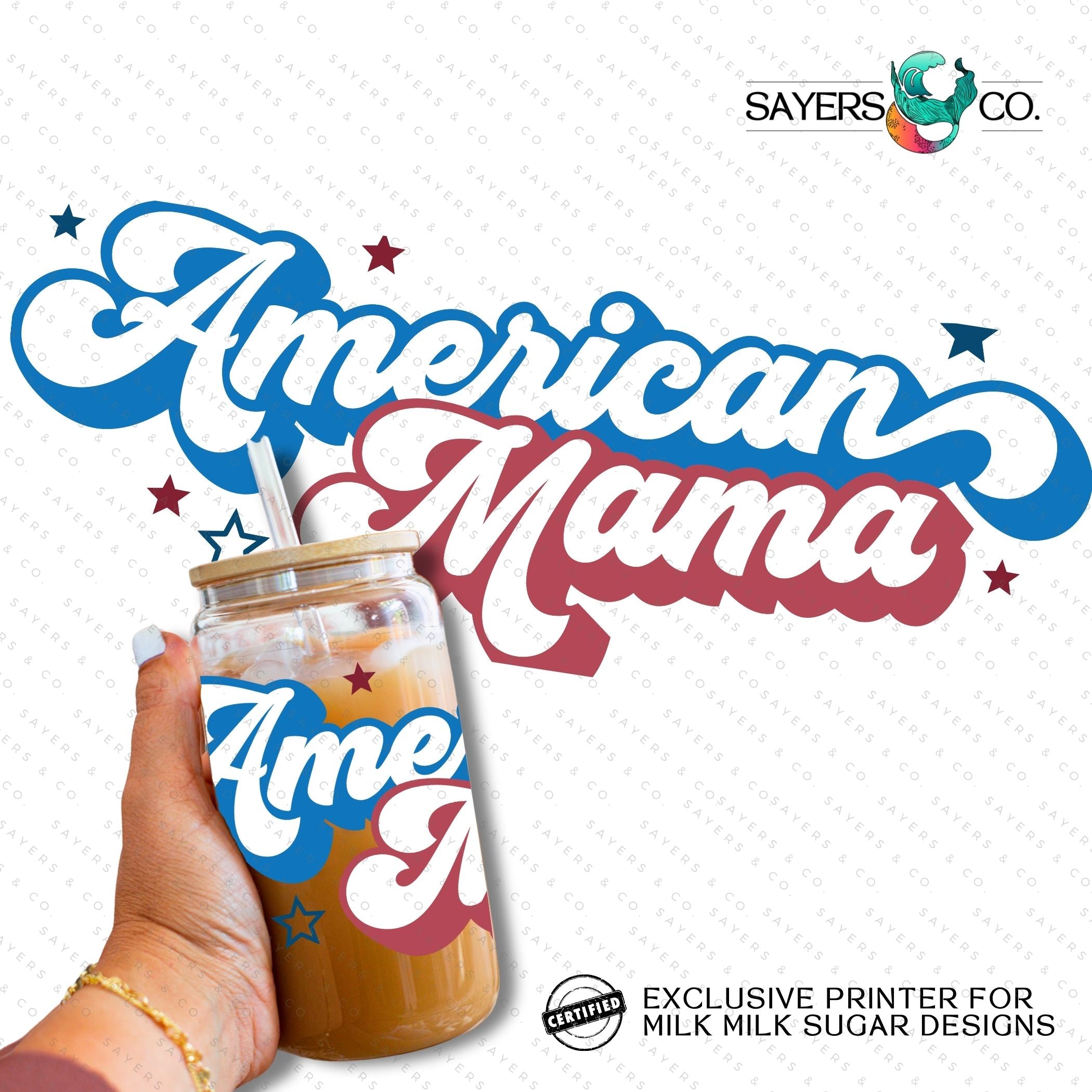 PRINTED Sublimation Transfer or Vinyl Print featuring Milk Milk Sugar Certified design, ideal for custom drinkware and crafts.