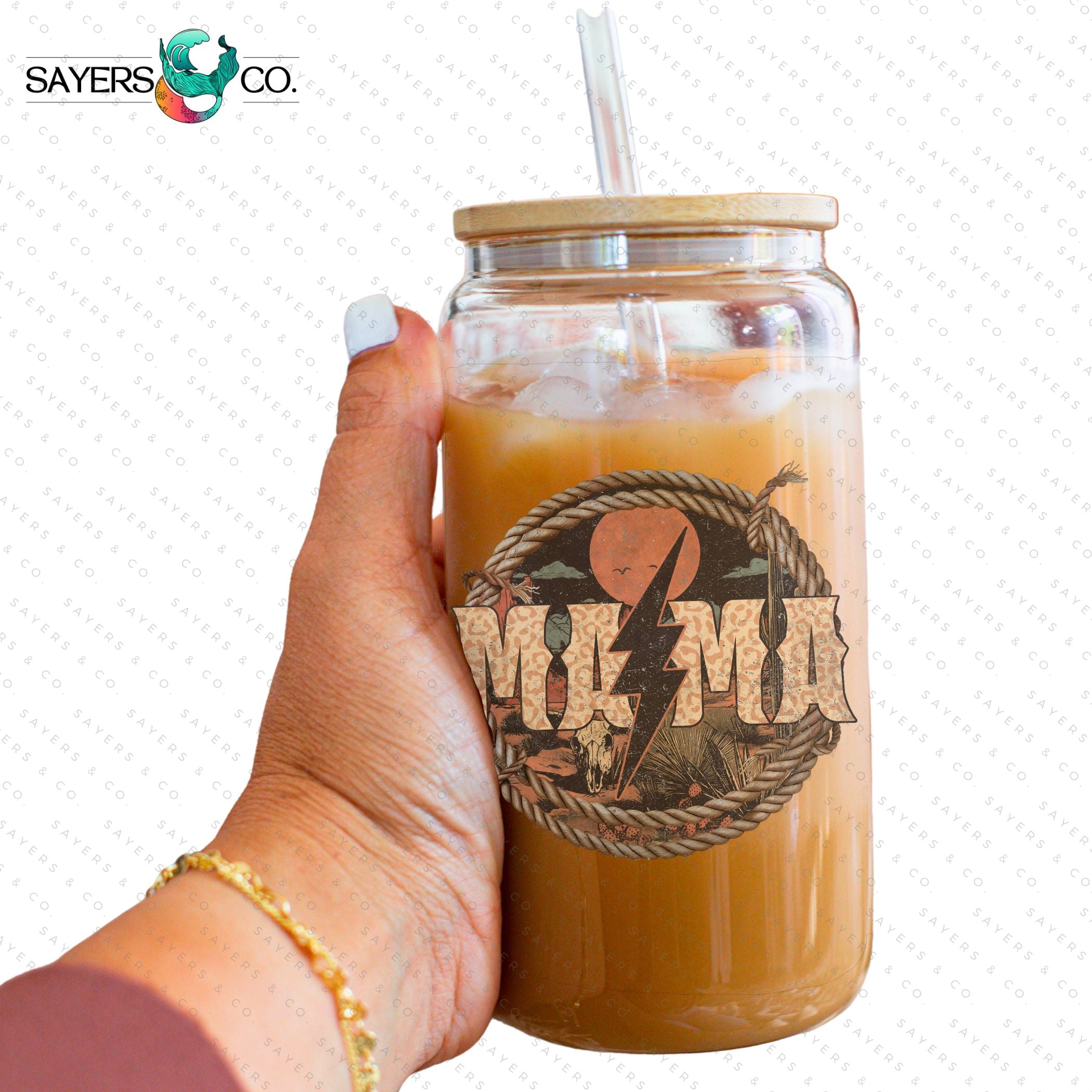 PRINTED Sublimation Transfer or Vinyl Print featuring Western Mama design for 16oz tumblers and drinkware.