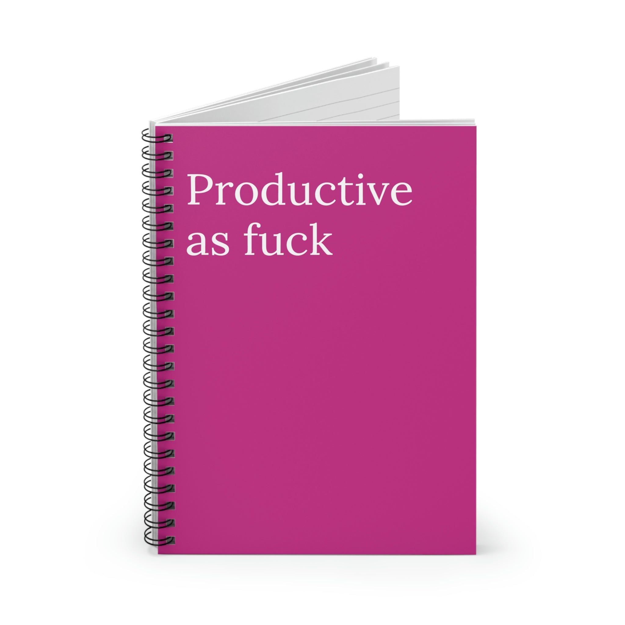 Productive As Fuck Motivational Notebook with motivational quotes and a stylish cover, perfect for goal setting and journaling.