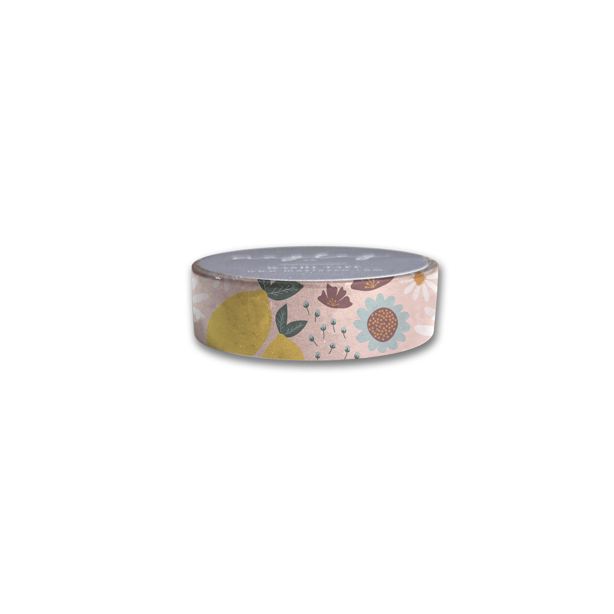 A roll of Refreshing Washi Tape featuring vibrant designs, 15 mm wide and 10 m long, ideal for crafts and stationery.