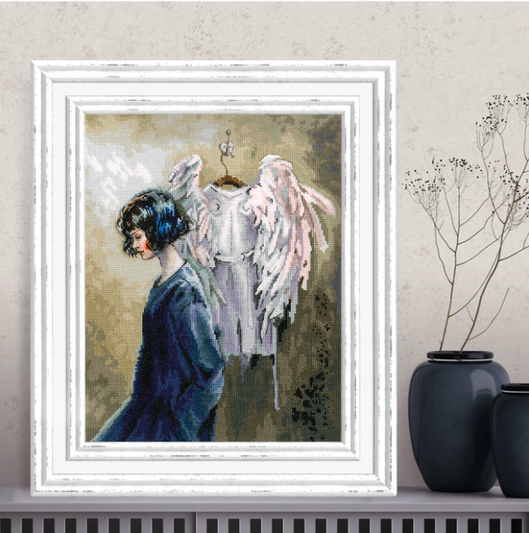 See You in a New Day M929 Counted Cross Stitch Kit featuring Aida 16 canvas, cotton threads, needle, and chart.