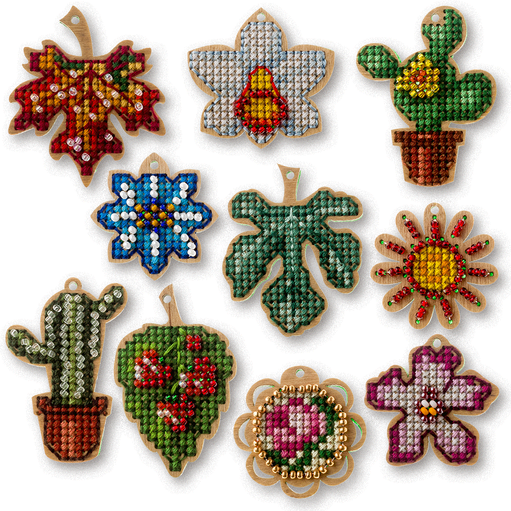 Set of 20 wooden embroidery blanks with intricate designs, perfect for creative needlework projects.