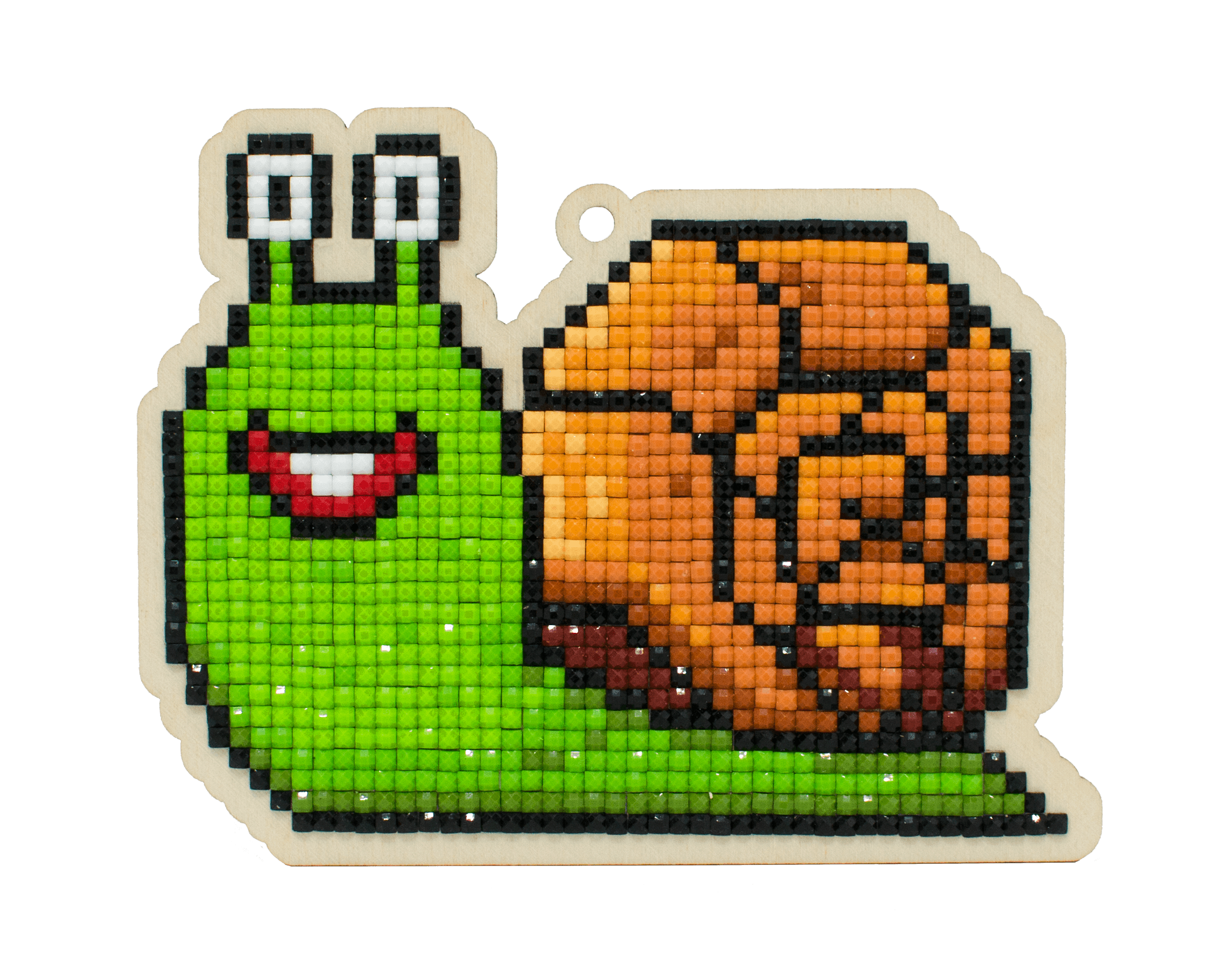 Snail CSw359 Diamond Painting Kit featuring colorful rhinestones on a plywood base, showcasing the included tools and materials.