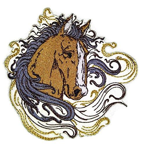 Spirit of Stallions No.7 embroidered patch showcasing intricate stallion design on a cotton base.