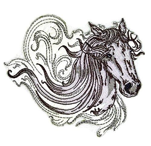 Spirit of Stallions No.8 embroidered patch showcasing intricate design and vibrant colors, perfect for garments.