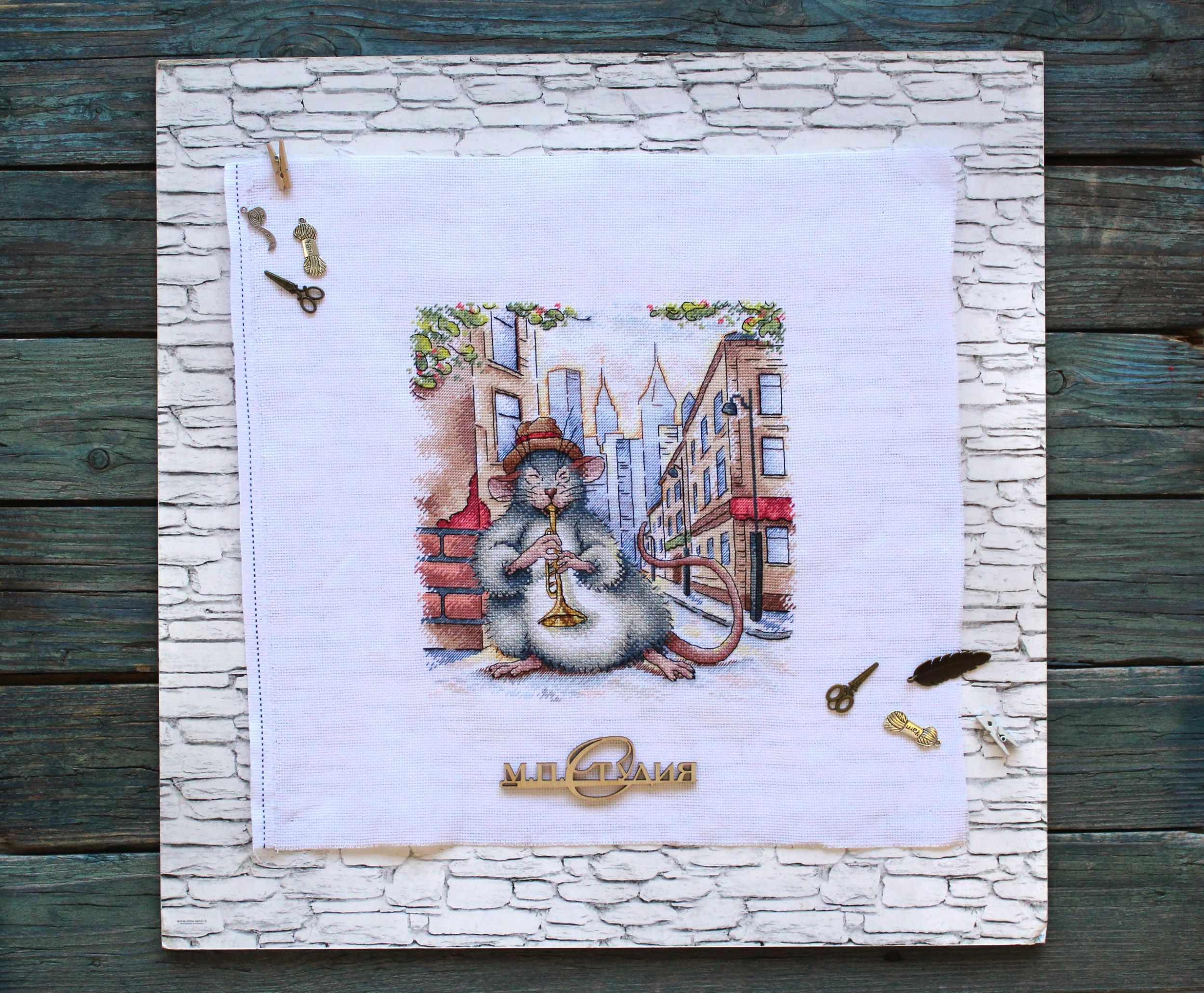 Street Jazz SNV-698 Counted Cross Stitch Kit featuring 29 colorful threads and 18 count AIDA canvas.