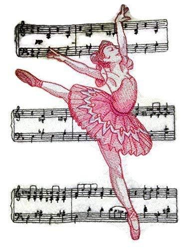 Sugar Plum Fairy Ballerina embroidered patch, featuring intricate embroidery on a cotton base, perfect for iron-on or sew-on applications.