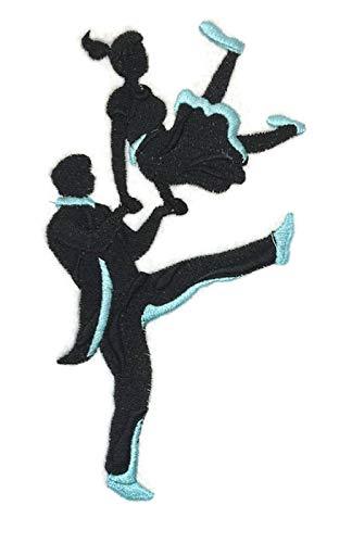 Swing Silhouette embroidered patch measuring 6.5 inches by 3.56 inches, featuring intricate embroidery on a cotton base, ideal for iron-on or sewing applications.