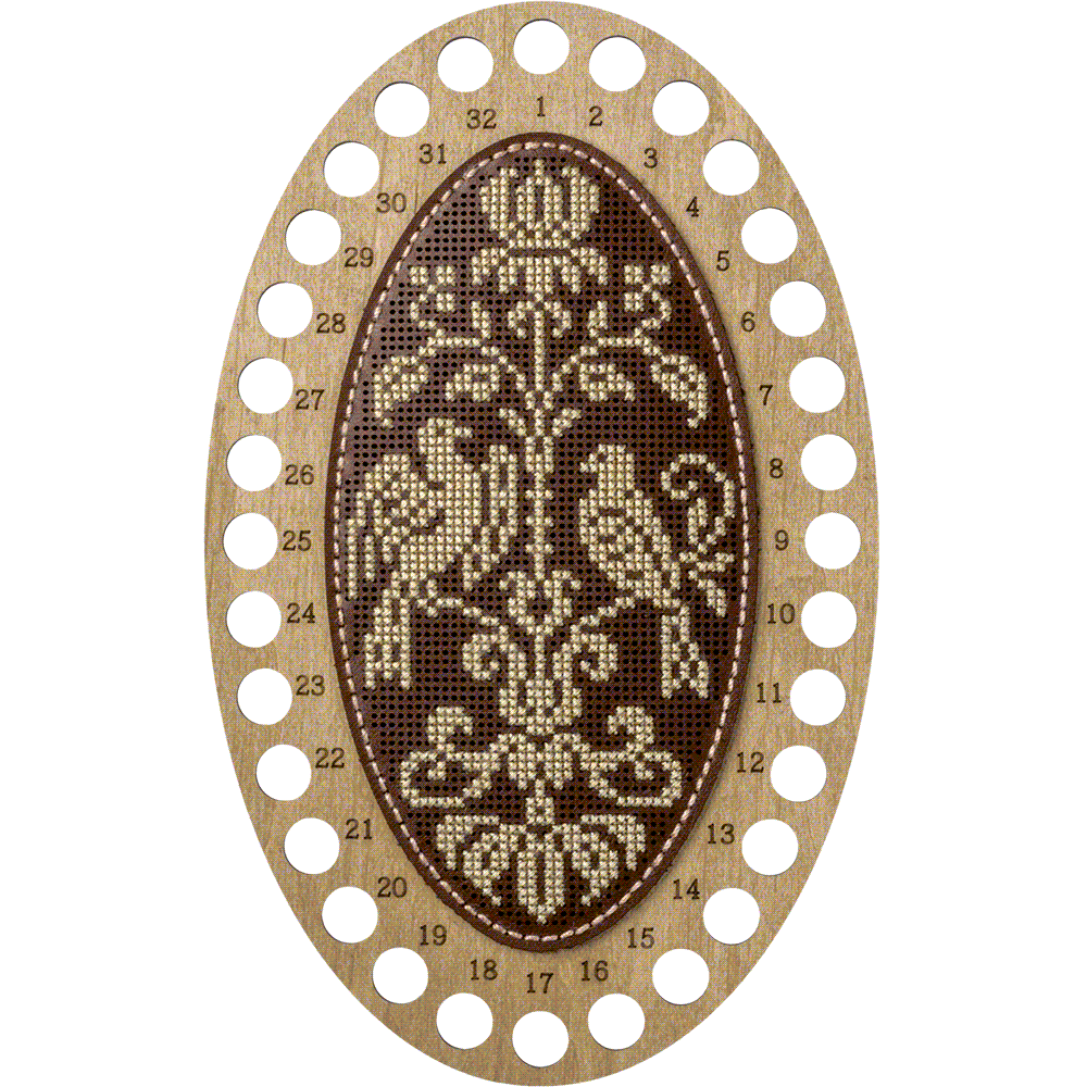 Thread organizer making kit FLTL-012 with artificial leather and embroidery materials, showcasing its components and design.