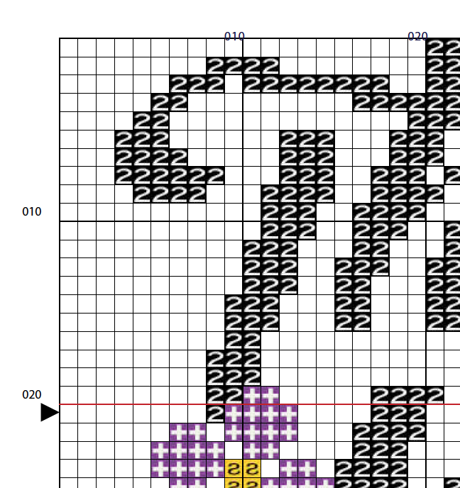 Thug Life Counted Cross Stitch DIY Kit featuring floral elements and cursive lettering.