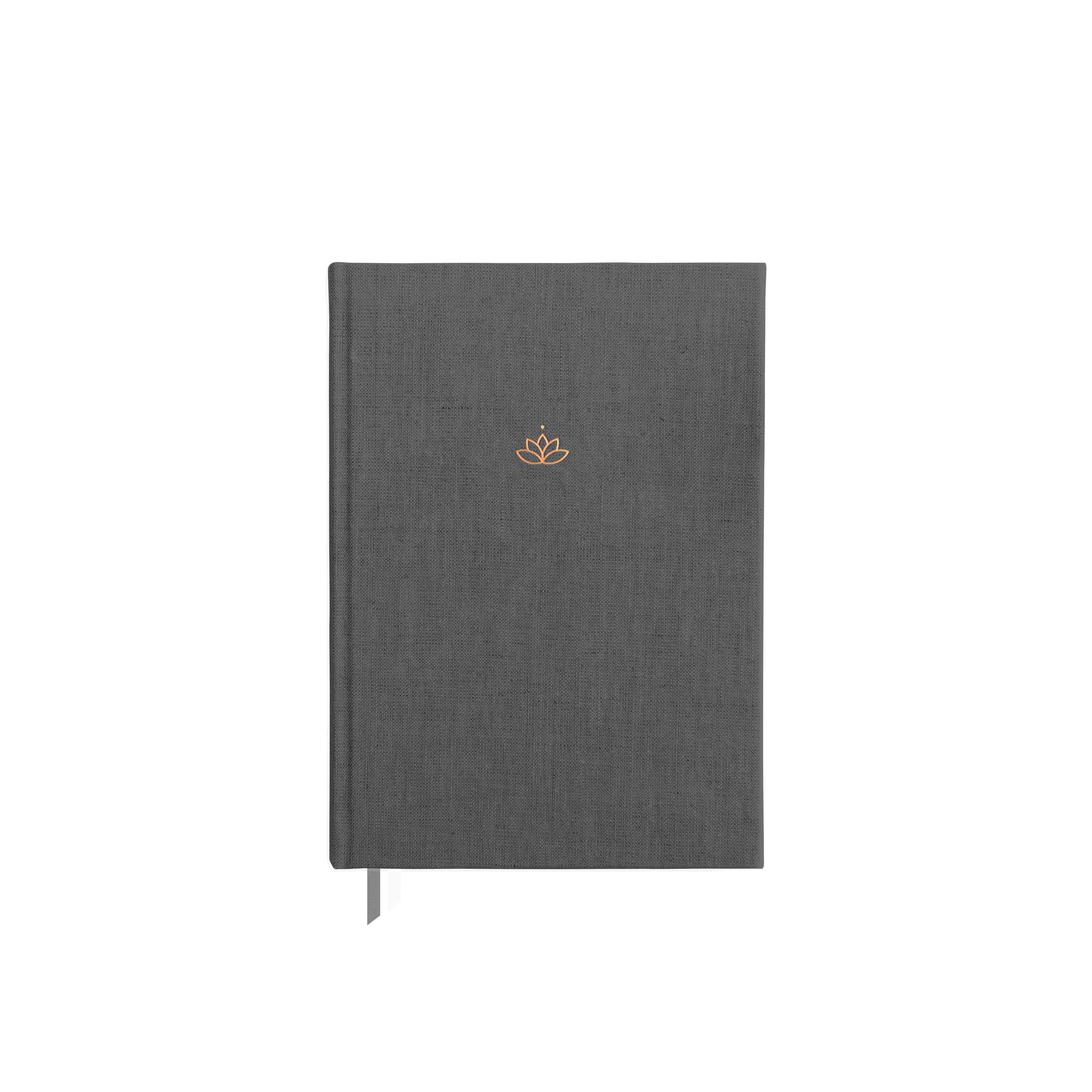 Undated Weekly Ponderlily Planner in Charcoal, featuring eco-friendly materials and elegant design.