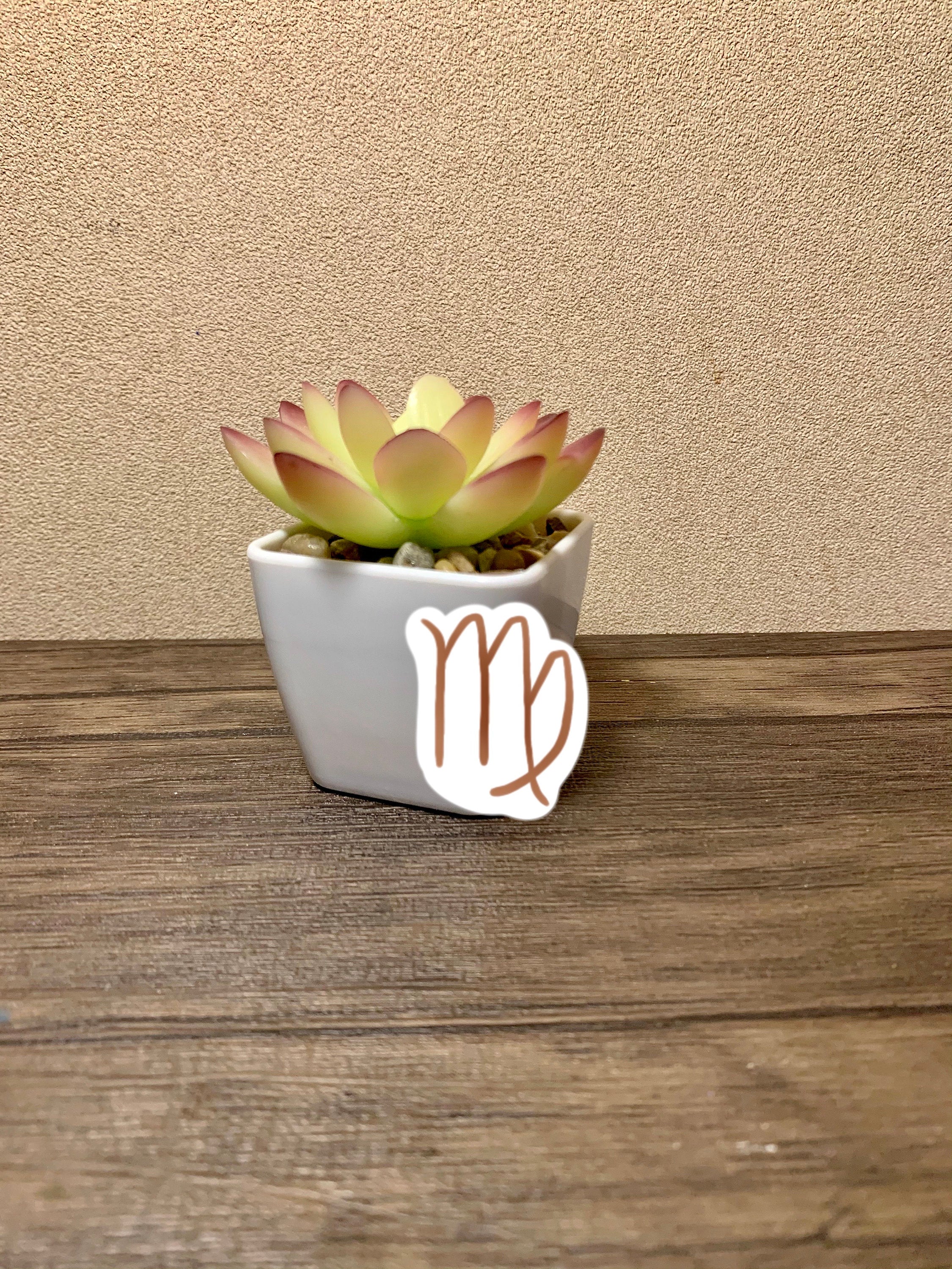 A colorful Virgo Zodiac Sticker Pack featuring four unique stickers including the Virgo symbol, constellation, and maiden, perfect for personalizing items.