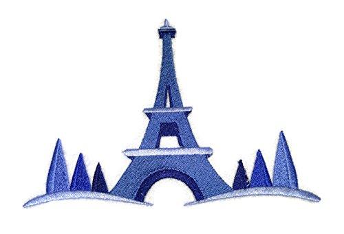 World City Squares Paris Embroidered Iron on Patch, showcasing intricate embroidery and vibrant colors, perfect for personalizing garments.