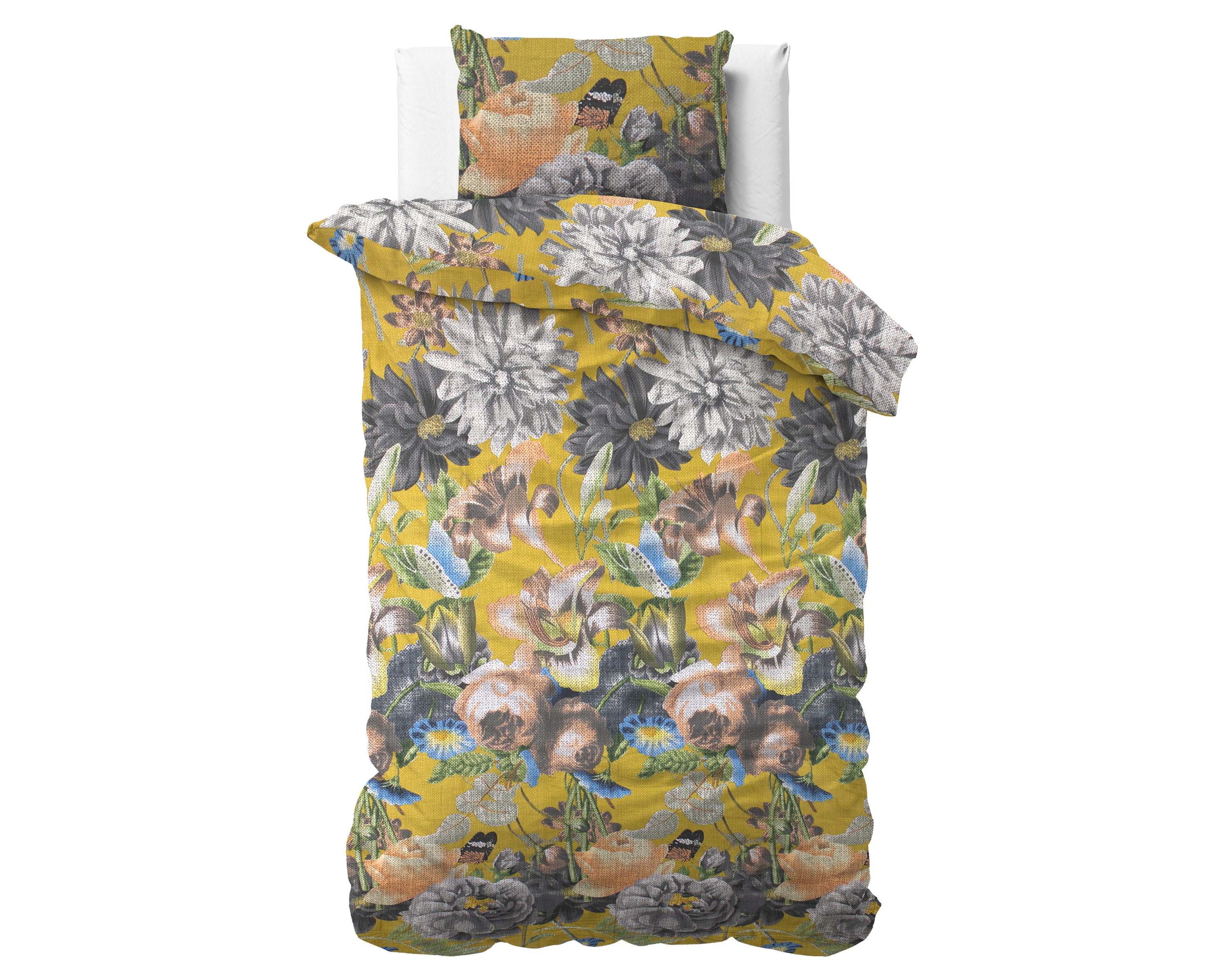 Andolf 140 x 220 pussilakanasetti keltainen väri, valmistettu puuvillasatiinista, sisältää yhden tyynyliinan.