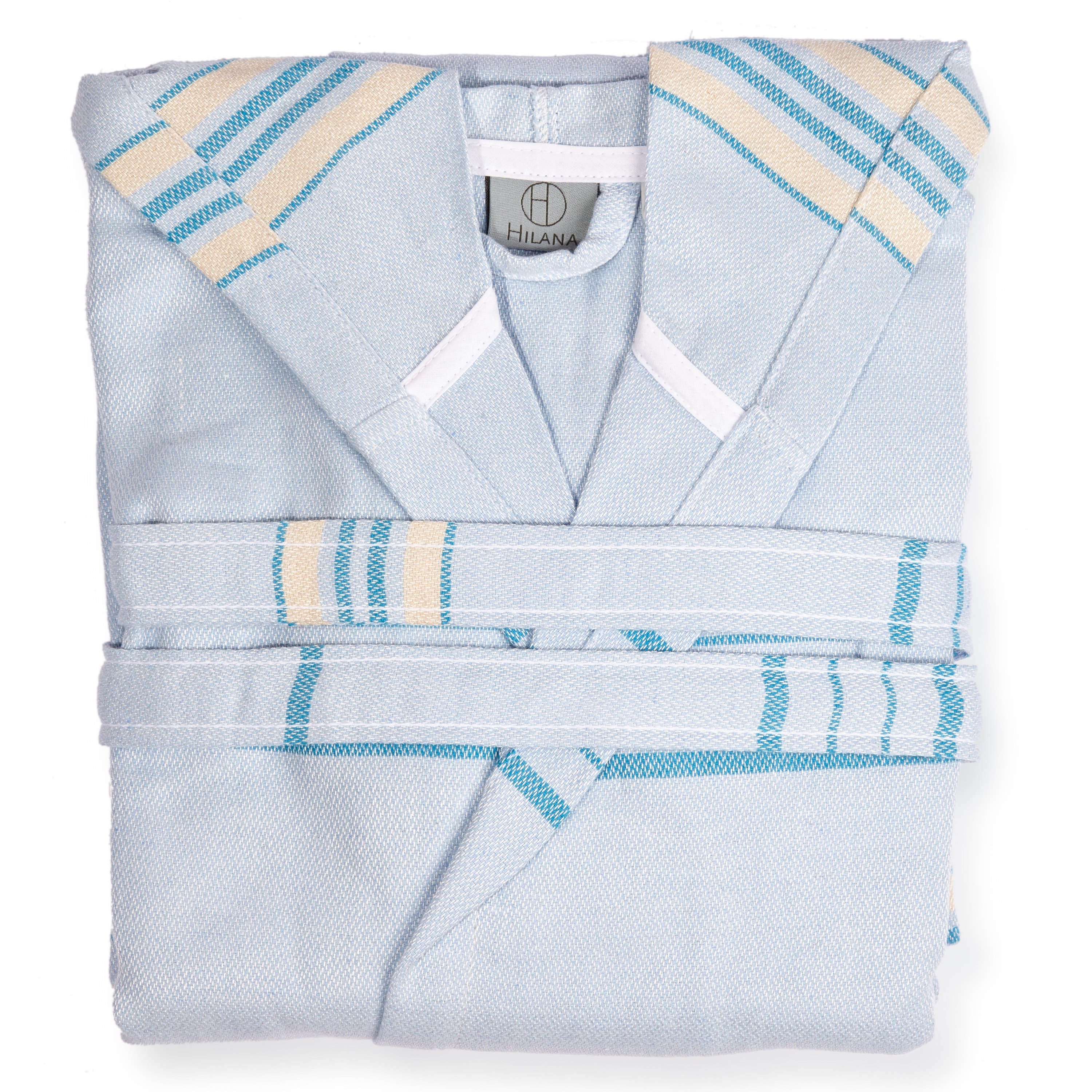 Antalya Unisex Bathrobe in Beige, showcasing its soft texture and stylish design, perfect for home or spa use.