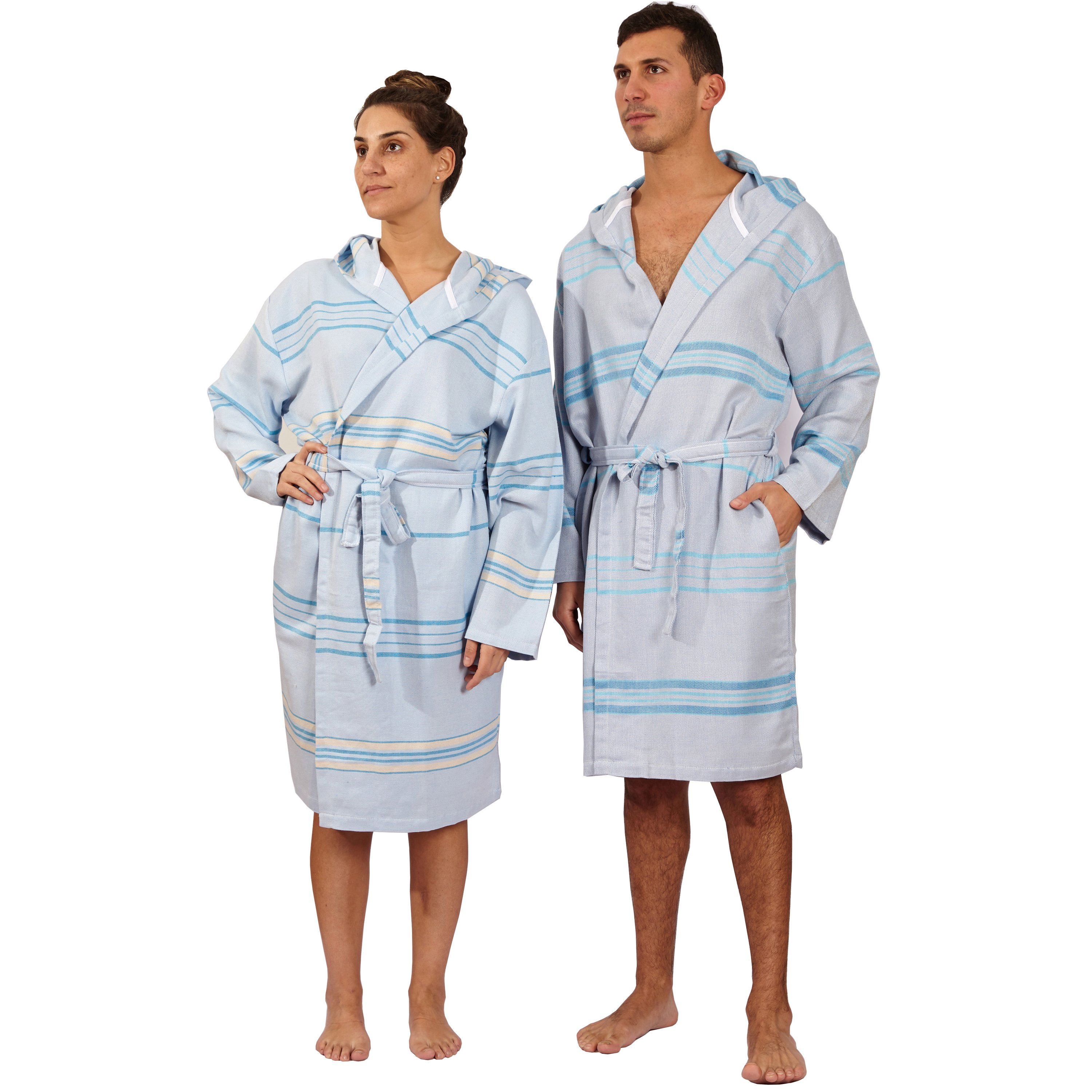 Antalya Unisex Bathrobe in Beige, showcasing its soft texture and stylish design, perfect for home or spa use.