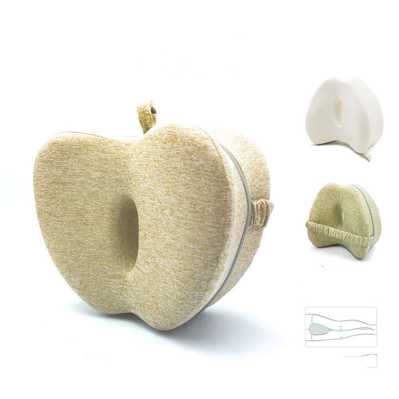 Apple Memory Foam Pillow with ergonomic design, featuring breathable fabric and adjustable thickness for optimal comfort.
