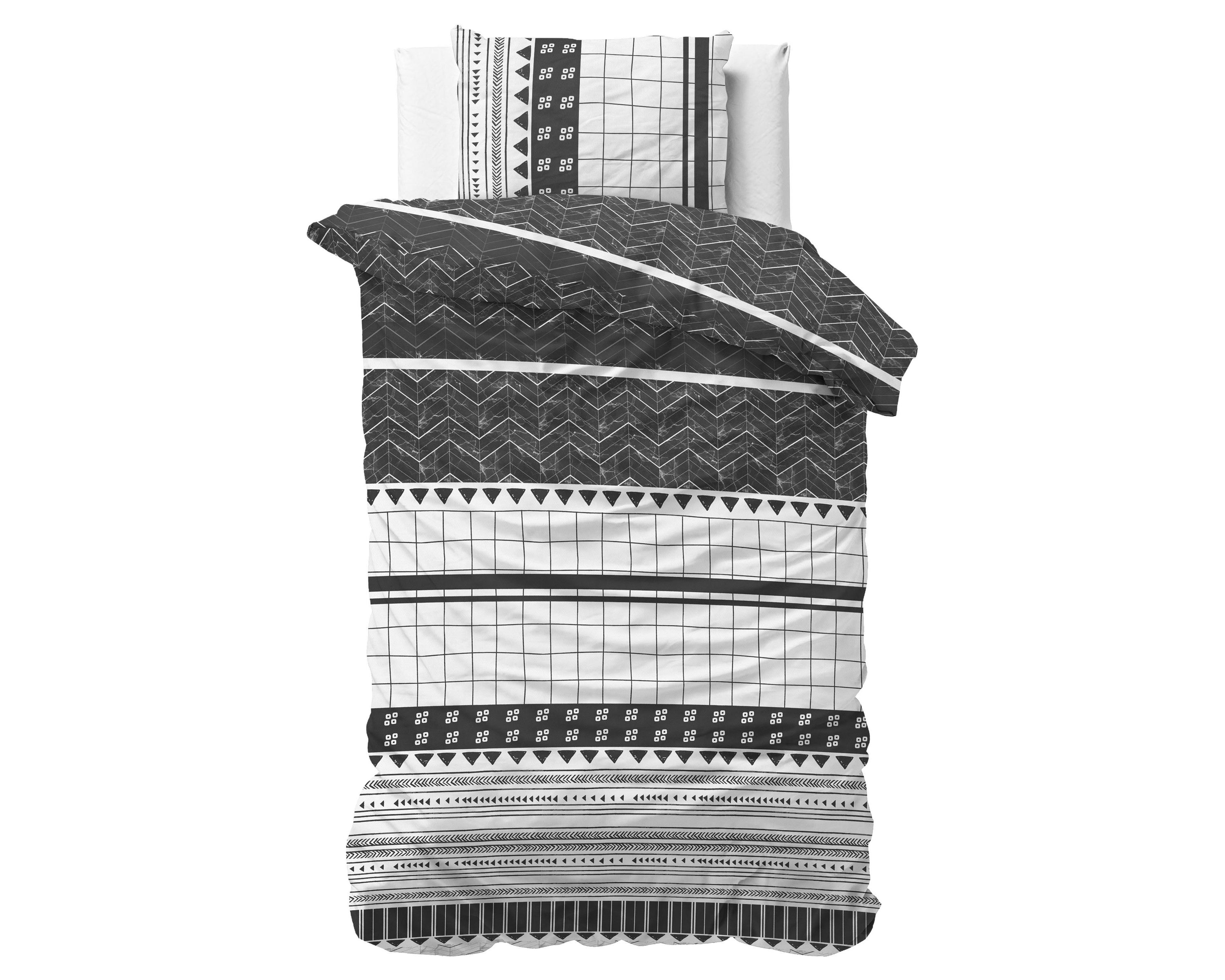 Arctic Stripe 140 x 220 pussilakanasetti, valkoinen, sisältää pussilakanan ja tyynyliinan, valmistettu puuvillasta ja mikroperkaalista.