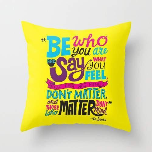 Be Who You Are Cushion, a stylish 16x16 throw pillow cover with double-sided print and concealed zipper, made from 100% spun polyester poplin fabric.