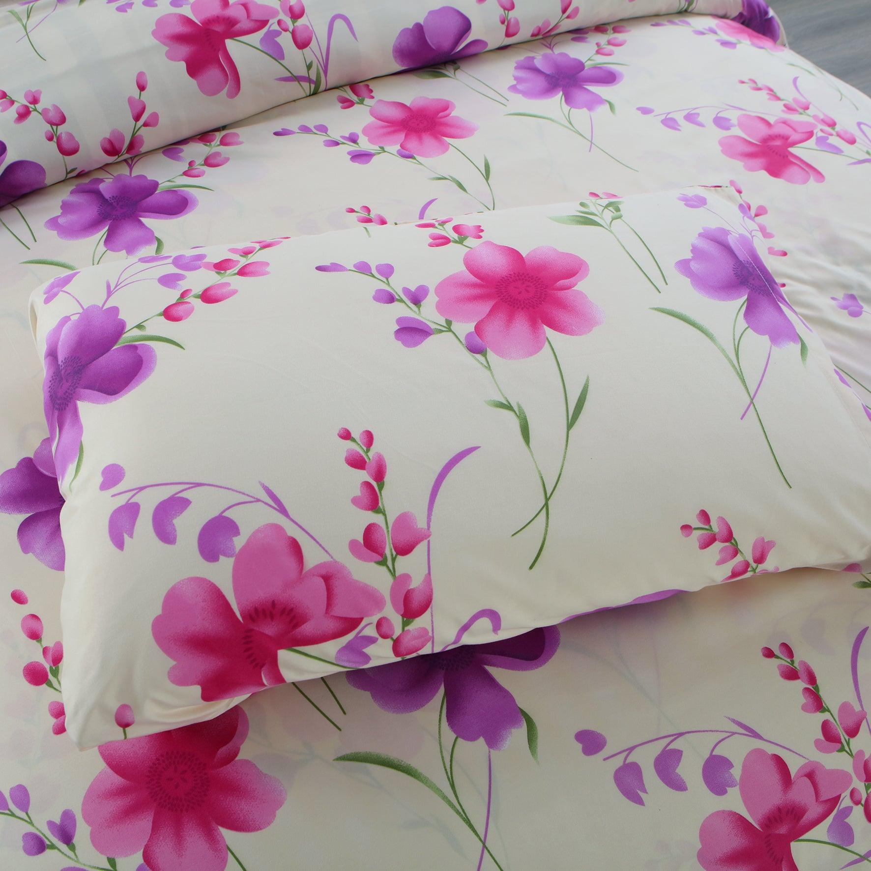 Belle Haven 6 Piece Sheet Set featuring vibrant colors and unique designs, includes flat sheet, fitted sheet, and four pillowcases.