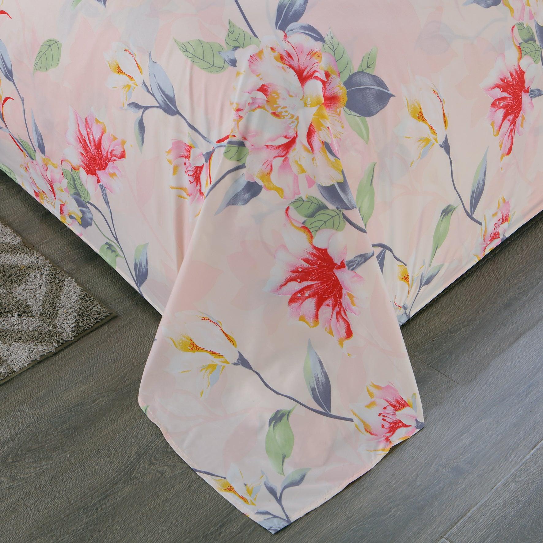 Belle Haven 6 Piece Sheet Set featuring vibrant colors and unique designs, includes flat sheet, fitted sheet, and four pillowcases.