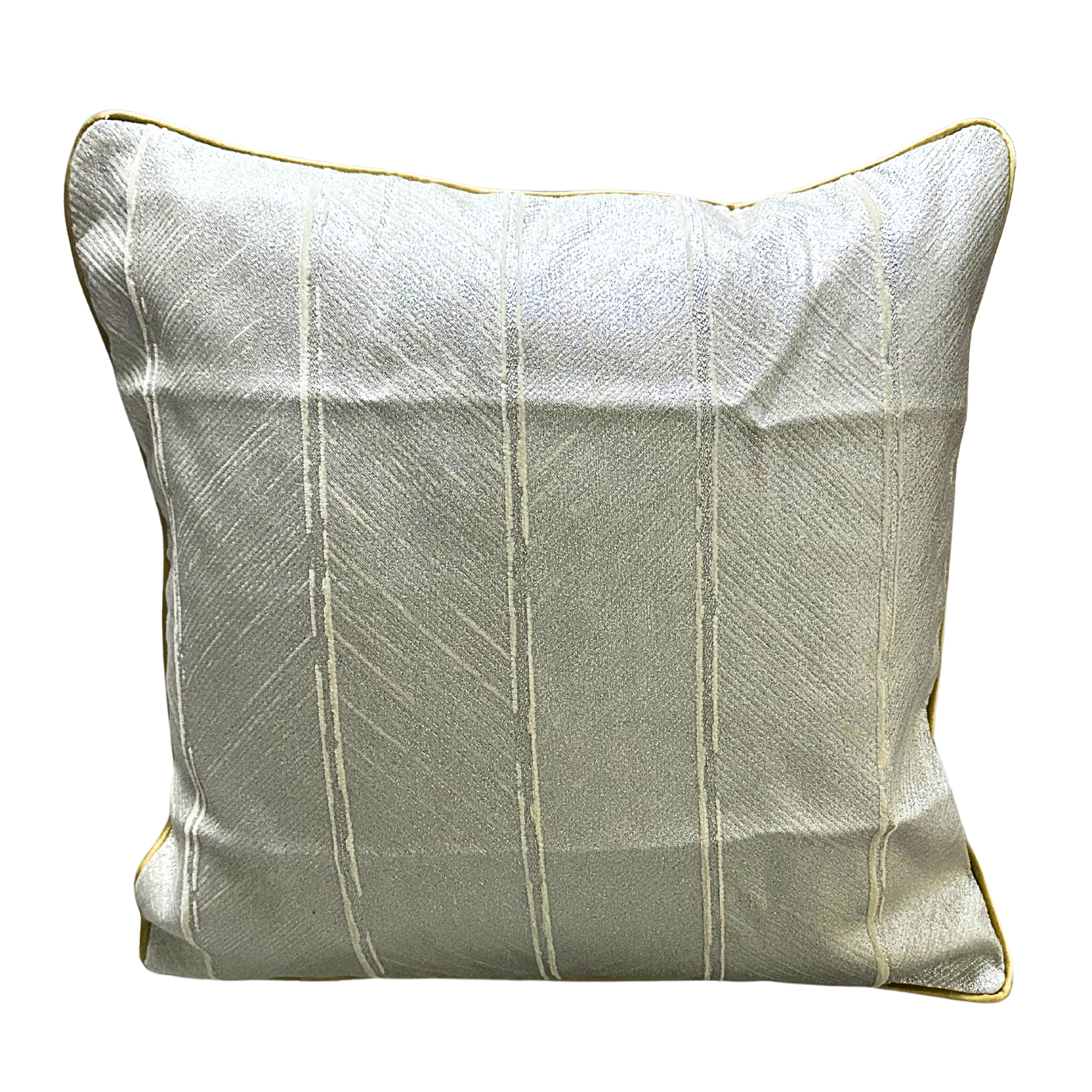 Silver textured throw pillow