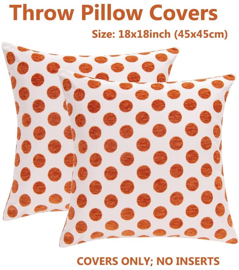 Dot Pattern Chenille & Velvet Cushion Cover in square shape, showcasing a stylish dot design, perfect for home decor.