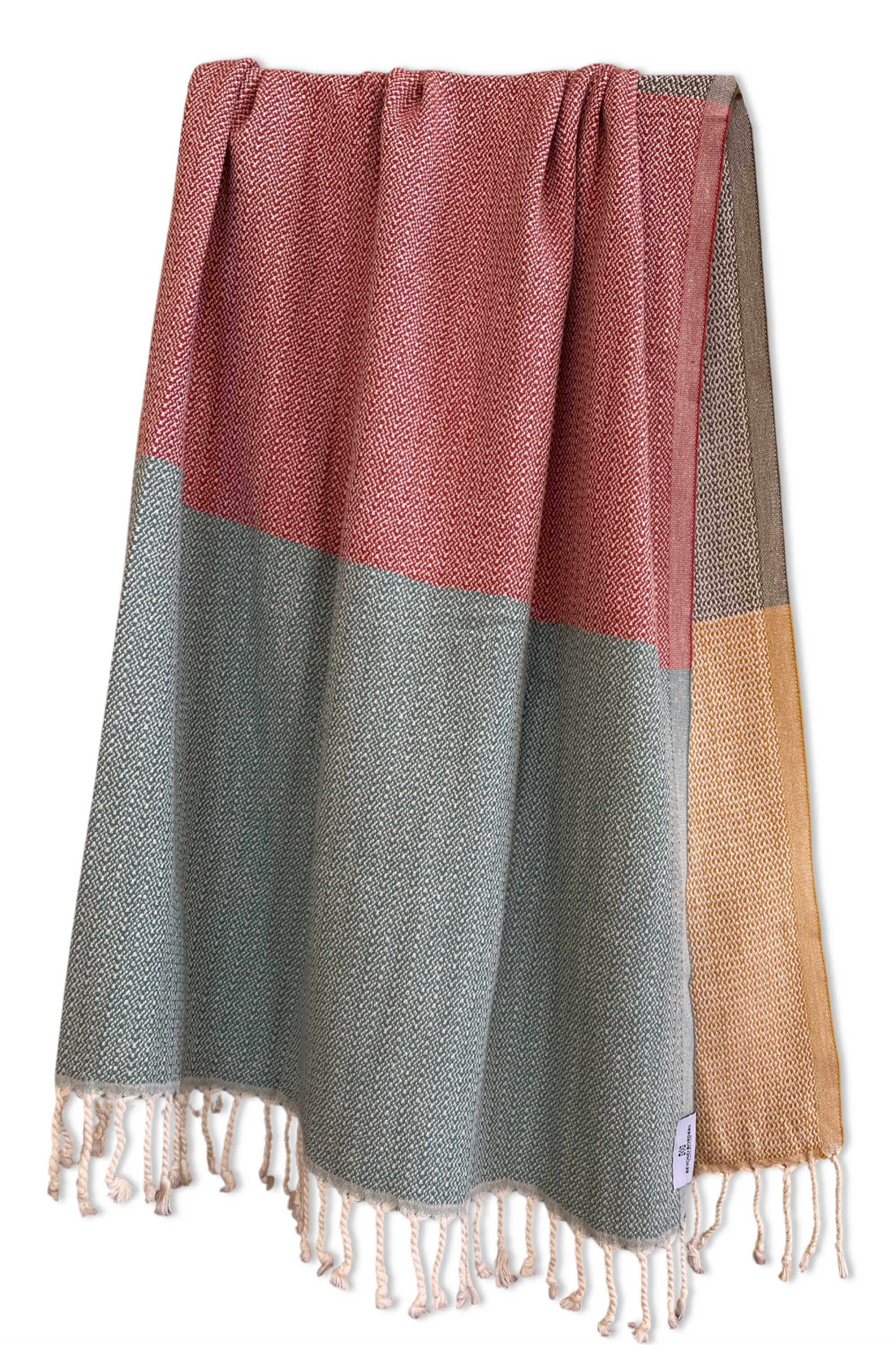 Dunya Turkish Cotton Towel / Throw showcasing its vibrant colors and soft texture, perfect for beach and home use.