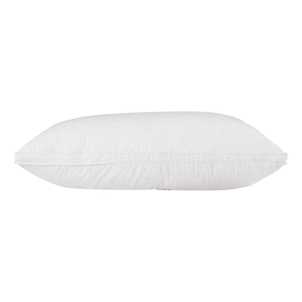 Giselle Bedding Duck Feather Down Twin Pack Pillow with fluffy duck feathers and a soft cotton shell, ideal for neck support and comfort.