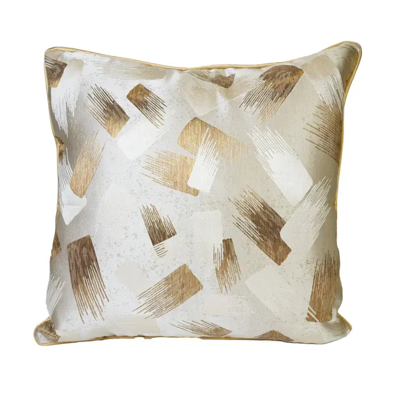 A luxurious Jacquard cushion cover in elegant design, made from soft cotton fabric, featuring a zipper closure.
