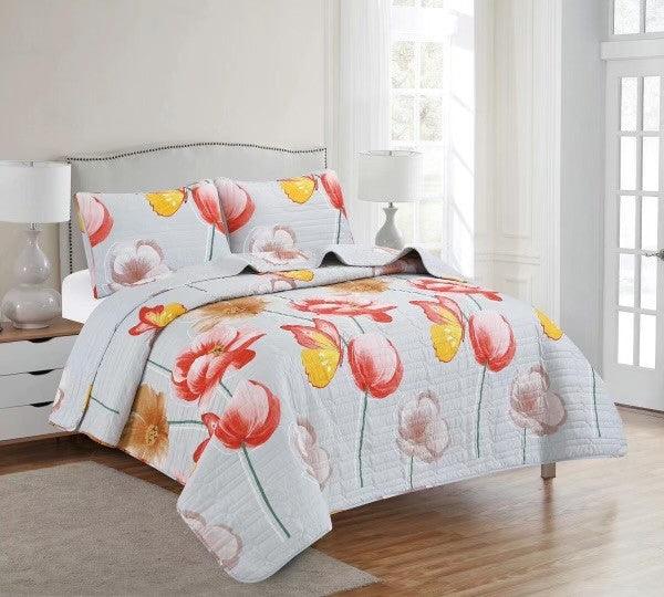 LiveWell 3 Piece Quilt Set showcasing unique designs and vibrant colors, perfect for enhancing bedroom decor.