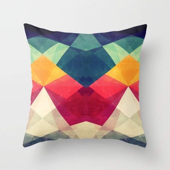 Stylish 16x16 throw pillow cover with double-sided print, featuring a concealed zipper for easy care.