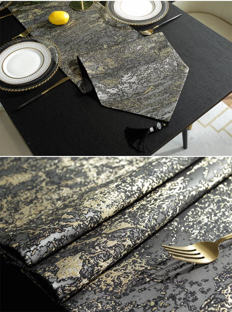 Elegant Multiple Design Party Christmas Wedding Jacquard/Polyester Table showcasing various patterns and colors, perfect for events.