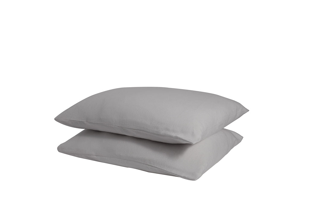 A luxurious set of two Velvet Flannel Pillowcases made from 100% cotton-flannel, showcasing their plush texture and elegant design.