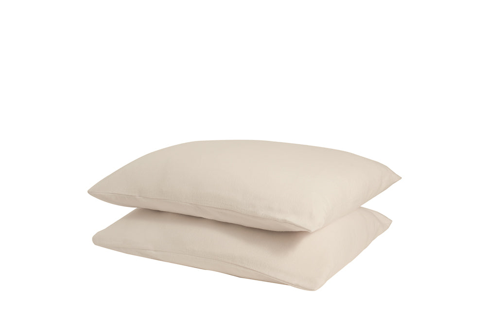 A luxurious set of two Velvet Flannel Pillowcases made from 100% cotton-flannel, showcasing their plush texture and elegant design.